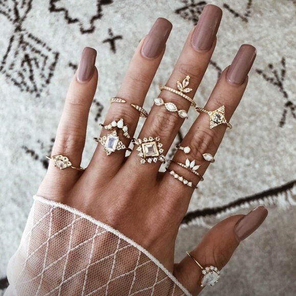 Jewelry - 💕New! 12 piece ring boho knuckle finger ring set